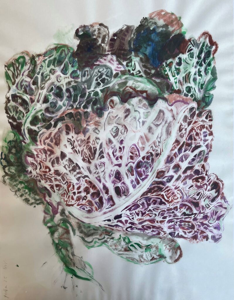 Zeichnung von Mechthild Hagemann mit dem Titel "Oktoberblatt"