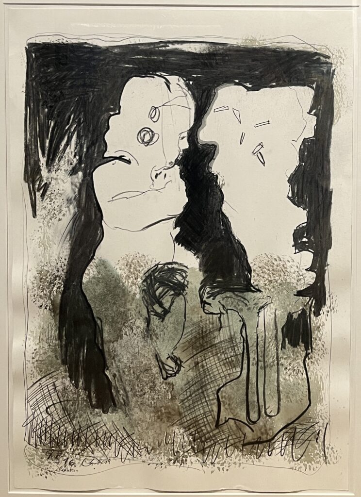 Gemälde von Udo Dziersk mit dem Titel "Reaktion"