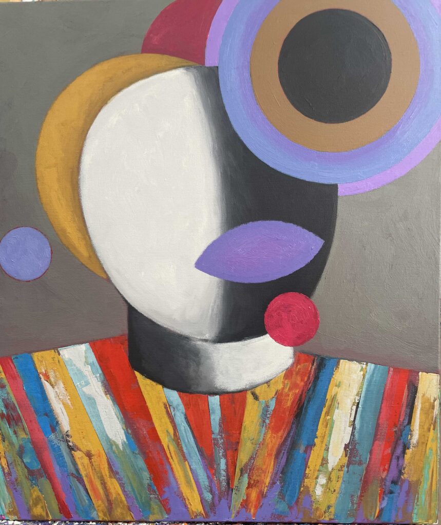 Gemälde von Victor Popov mit dem Titel "Das geheimnisvolle Porträt"